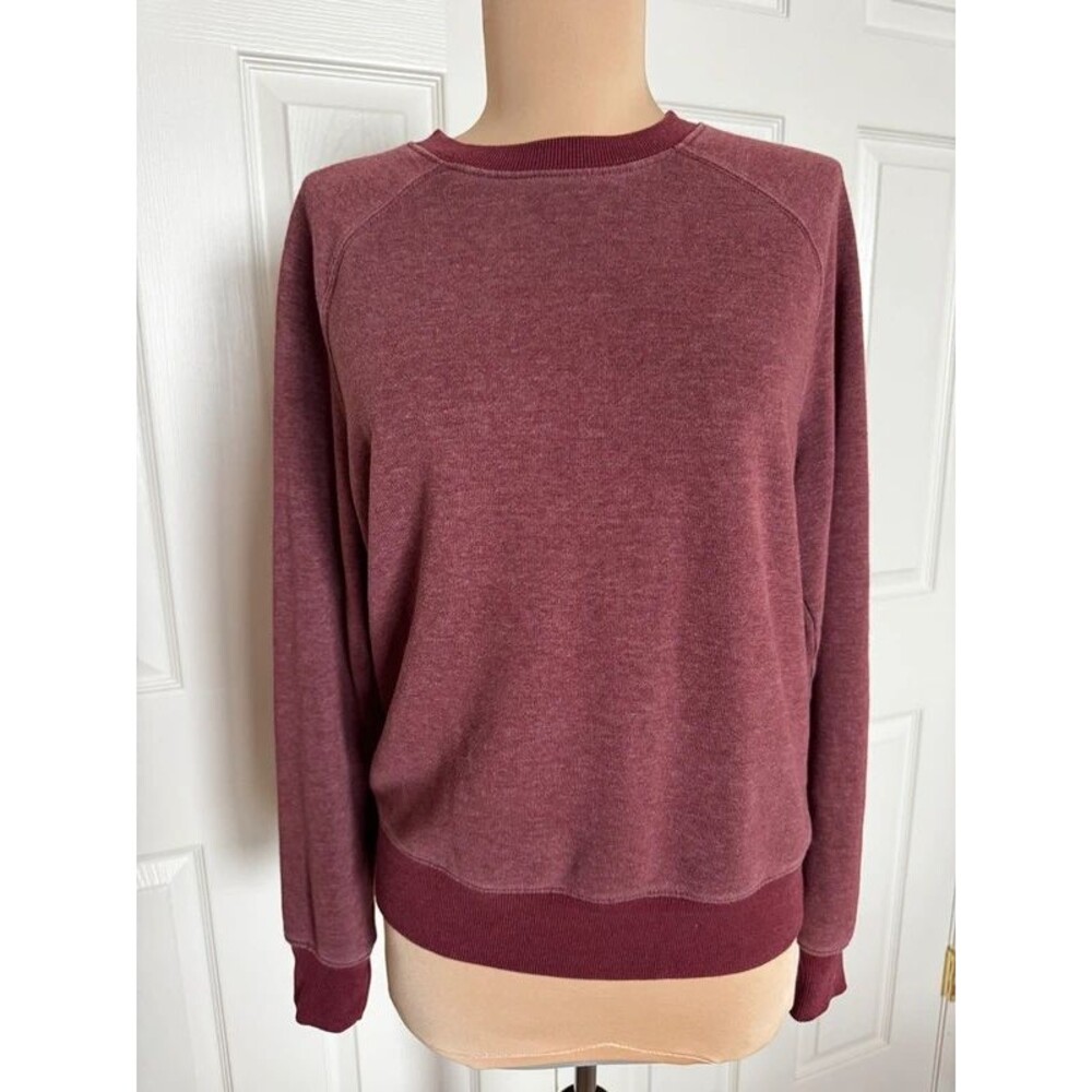 Prana Women’s Burgundy Heather Crewneck Sweatshirt – Size Small